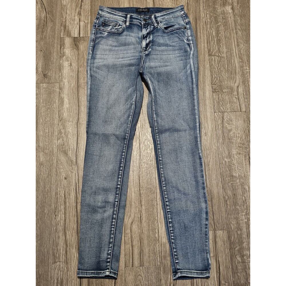 Judy Blue Womens Skinny Fit Size 5/27 Style JB82190LT Whiskering Preppy 26x28